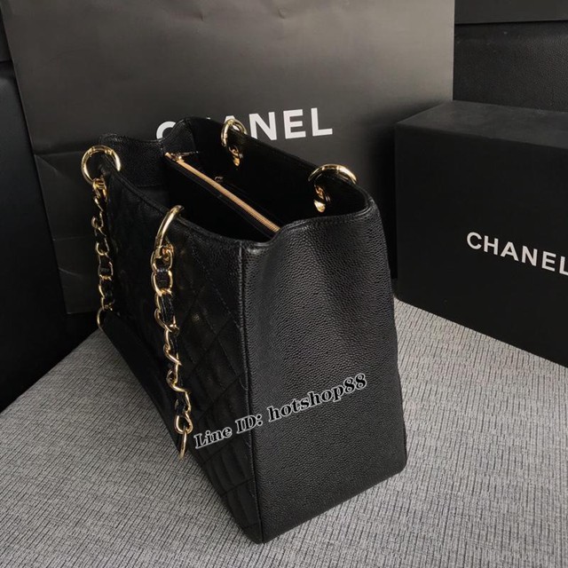 CHANEL女包 A50995 GST球紋購物袋 香奈兒肩背包 chanel雙鏈條包 djc1485